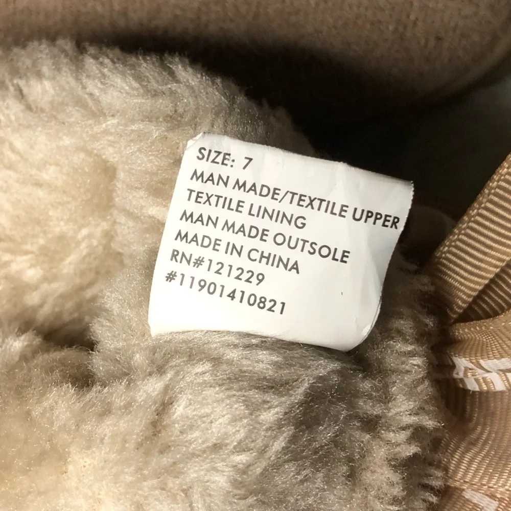 Bebe Kids Beige Boots with Logo Ribbon